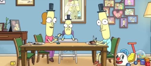[Rick and Morty/ YouTube] A screenshot depicting Mr. Poopy Butthole in the final scene of "Rick and Morty" season three.