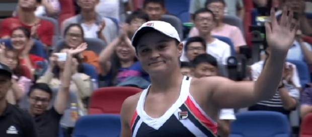 Ashleigh Barty in Wuhan, China/ Photo: screenshot via WTA official channel on YouTube Ashleigh Barty in Wuhan, China/ Photo: screenshot via WTA official channel on YouTube