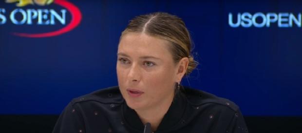 Maria Sharapova during a press conference at the 2017 US Open/ Image - US Open Tennis Championships channel | YouTube Maria Sharapova during a press conference at the 2017 US Open/ Image - US Open Tennis Championships channel | YouTube