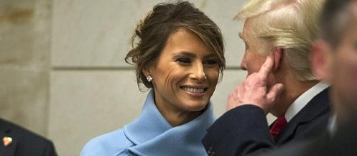 Melania Trump with her husband, president Donald Trump, Image Credit: U.S. Air Force Staff Sgt. Marianique Santos / Wikimedia