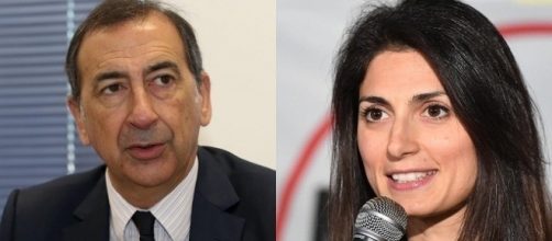 Giuseppe Sala e Virginia Raggi, inchieste sui media a confronto