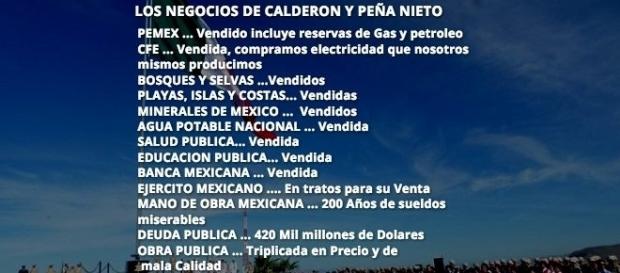 Con precisión quirúrgica Calderón y Peña Nieto vendieron los recursos de la nación mexicana. Con precisión quirúrgica Calderón y Peña Nieto vendieron los recursos de la nación mexicana.