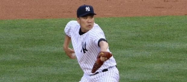 Masahiro Tanaka (13-12) gave up three hits with no walk vs Blue Jays -- Arturo Pardavila III via WikiCommons Masahiro Tanaka (13-12) gave up three hits with no walk vs Blue Jays -- Arturo Pardavila III via WikiCommons