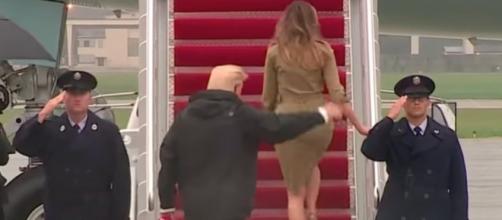 Melania Trump on stilettos again! Image[Based Patriot-YouTube]