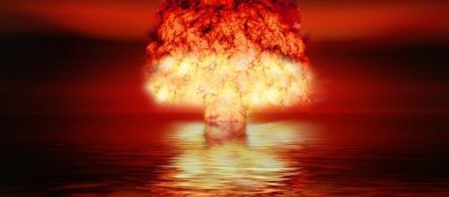 Photo of an atomic bomb test. photo credit pixabay.com/en/atomic-bomb-nuclear-weapons-2621291/