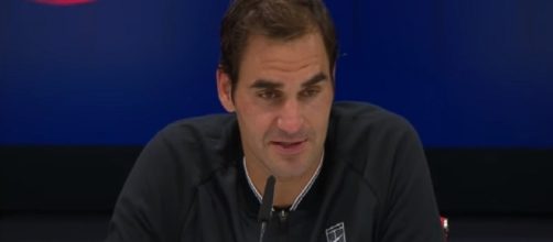Federer during a press conference at 2017 US Open/ Photo: screenshot via s4ythl channel on YouTube
