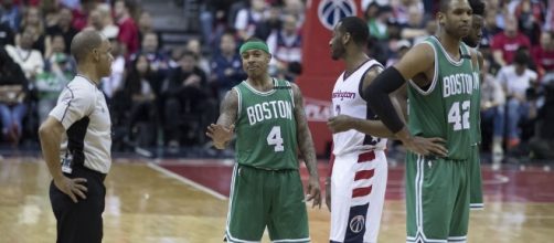 Isaiah Thomas sends a motivational message to LeBron James. Image Credit: Keith Allison / Flickr