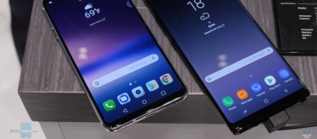 Samsung Galaxy Note 8 vs. LG V30: Specs comparison in detail- PhoneArena/YouTube screenshot Samsung Galaxy Note 8 vs. LG V30: Specs comparison in detail- PhoneArena/YouTube screenshot