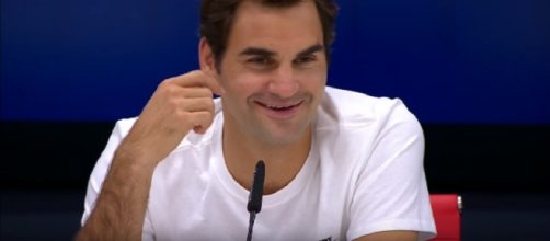 Federer during a press conference at 2017 US Open/ Image - E Latifovich channel | YouTube