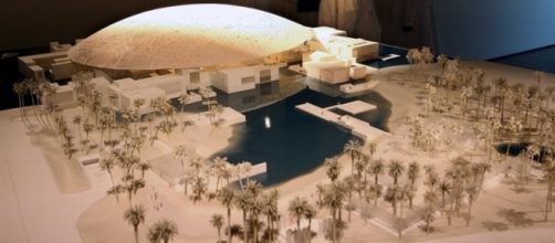 Il plastico del Louvre Abu Dhabi di Jean Nouvel (fonte: La Repubblica)