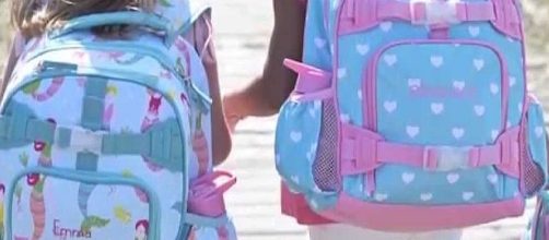 Is your child's backpack too heavy and worn properly? [Image: Pottery Barn Kids/YouTube screenshot]