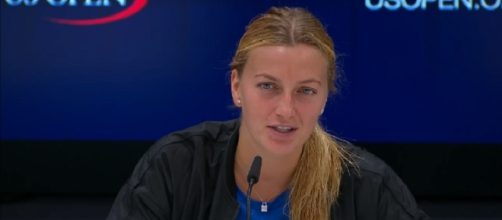 Petra Kvitova during a press conference at 2017 US Open/ Photo: screenshot via US Open Tennis Championships official channel on YouTube