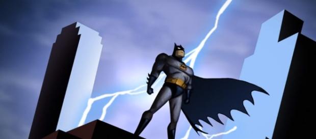 Cena da clássica abertura da animação do Batman Cena da clássica abertura da animação do Batman