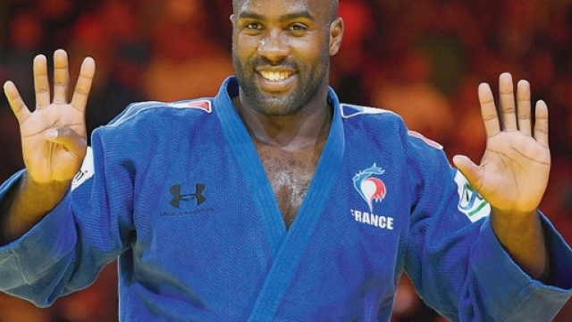 Teddy Riner lors de sa victoire à Budapest. Crédit photo : Philippe Millereau