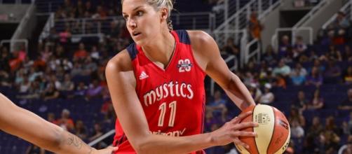 Elena Delle Donne and the Mystics host the Dallas Wings in the first game of the 2017 WNBA Playoffs on Wednesday night. [Image via WNBA/YouTube]