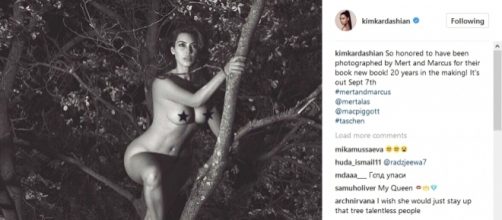 Kim Kardashian poses nude. - Image Credit: kimkardashian/Instagram