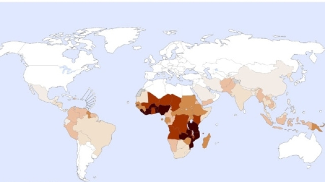 Zone di maggiore diffusione della zanzara Anopheles
