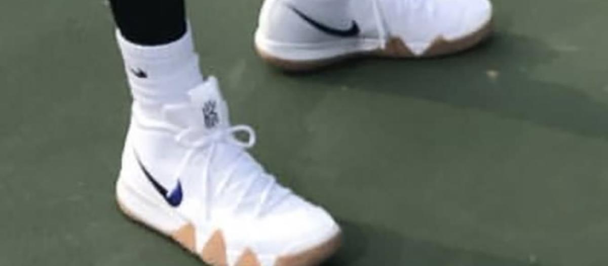 kyrie wearing kyrie 4