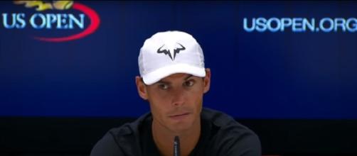 Rafa Nadal during a press conference at 2017 US Open/ Photo: screenshot via E Latifovich channel on YouTube