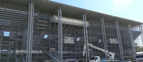 La tribuna dello stadio "Ezio Scida"
