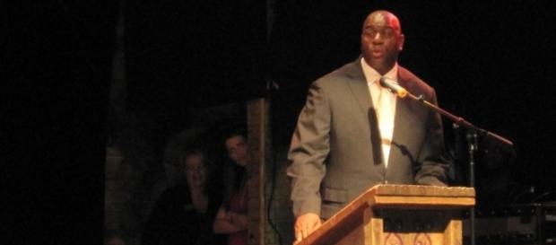 Lakers' Magic Johnson apologizes over tampering issue (Image Credit - Raul/Wikimedia) Lakers' Magic Johnson apologizes over tampering issue (Image Credit - Raul/Wikimedia)