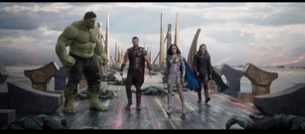 Chris Hemsworth as Thor and his 'team' of 'Revengers,' from 'Thor: Ragnarok.' / from 'YouTube' screen grab Chris Hemsworth as Thor and his 'team' of 'Revengers,' from 'Thor: Ragnarok.' / from 'YouTube' screen grab