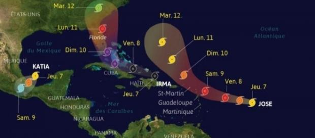 Trois ouragans sévissent actuellement sur la côté Altantique : Irma, Katia et José. Trois ouragans sévissent actuellement sur la côté Altantique : Irma, Katia et José.