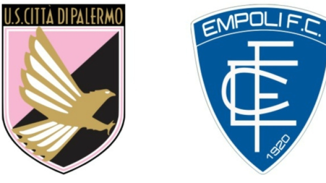 Serie B, Palermo-Empoli - Loghi U.S. Citt&agrave; di Palermo e Empoli F.C.