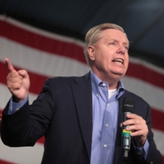 Sen. Lindsey Graham (R-S.C.) in Des Moines, Iowa, 2015 / [Image by Gage Skidmore via Flickr, CC BY-SA 2.0]