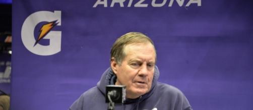 Is Bill Belichick losing faith in the GOAT? Photo Credit: WEBN-TV on Flickr.com