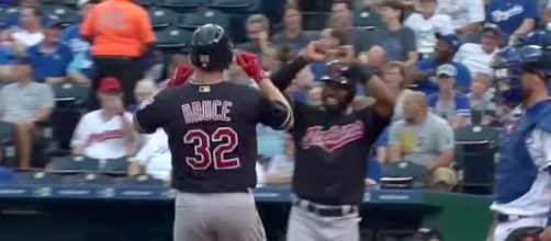Jay Bruce helped the Cleveland Indians pick up their 17th-straight win on Saturday. [Image via MLB/YouTube]