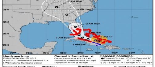 L'uragano Irma sta per abbattersi sulla Florida.Il suo impatto potrebbe essere catastrofico.Fonte:http://fivethirtyeight.com/