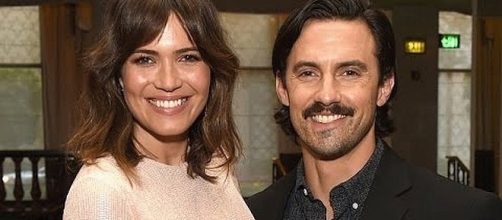 Mandy Moore and Milo Ventimiglia on 'This Is Us.' (Image credit: Golden Globes/YouTube)