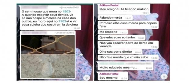 Trecho da conversa que vítima e suspeito tiveram via Whatsapp Trecho da conversa que vítima e suspeito tiveram via Whatsapp
