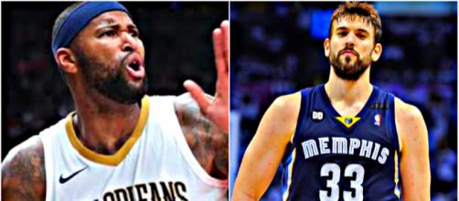 DeMarcus Cousins and Marc Gasol have been in and out of trade rumor mill this season - [image credit: Ximo Pierto/Youtube]