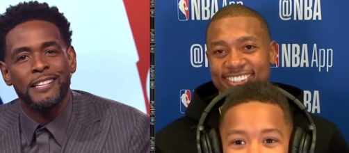 Isaiah Thomas interview with his son. - [NBA / YouTube screencap]