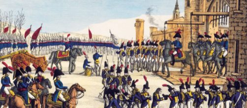 Toma de Valencia por las tropas francesas en enero de 1812 (grabado coloreado de France Militaire, del siglo XIX. Ed: París, Chez Jean).
