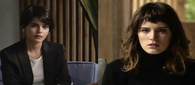Clara se choca com revelação de Adriana (Divulgação/TV Globo) Clara se choca com revelação de Adriana (Divulgação/TV Globo)