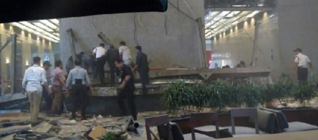 Desabamento no edifício da Bolsa de Valores Desabamento no edifício da Bolsa de Valores