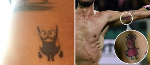 De lágrimas a Peppa Pig: as tatuagens mais bizarras do futebol