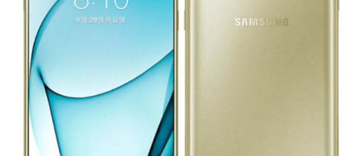 Samsung galaxy A8. Parte anteriore e posteriore