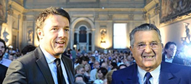 Carlo De Benedetti e Matteo Renzi Carlo De Benedetti e Matteo Renzi