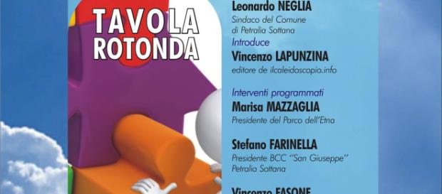 Locandina della tavola rotonda a Petralia Sottana Locandina della tavola rotonda a Petralia Sottana