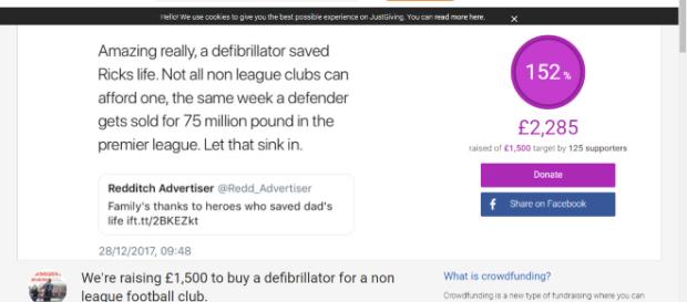 Paul Smith has managed to raise over £2000 to provide life-saving defibrillators to football clubs that cannot afford them. Paul Smith has managed to raise over £2000 to provide life-saving defibrillators to football clubs that cannot afford them.