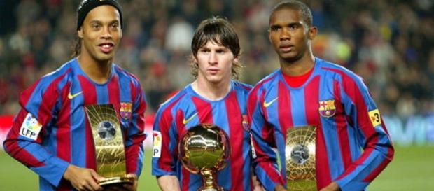 Ronaldinho e Eto'o marcaram o começo da Era Messi Ronaldinho e Eto'o marcaram o começo da Era Messi