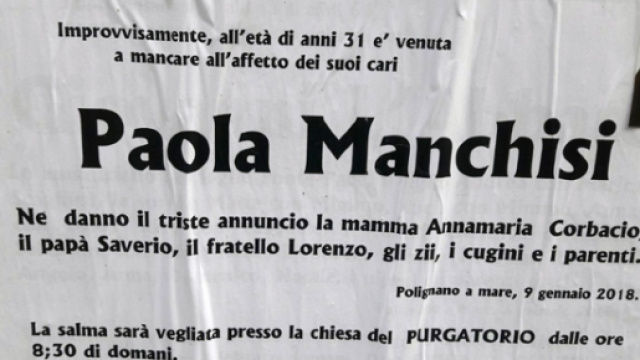 Caso Paola Manchisi: ieri è andata in onda a Pomeriggio sul 5 la difesa della madre: non è morta di stenti.
