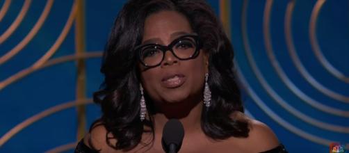 Oprah's speech at the Golden Globe Awards. [image credit: NBC/Youtube screenshot]