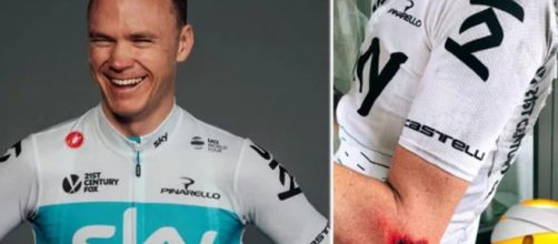 Chris Froome ferito dopo la caduta in allenamento