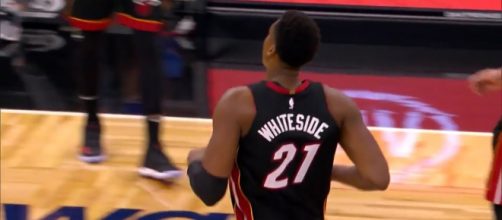 Hassan Whiteside is back, but the Heat continue to have problems with injuries. Image Credit: NBA / YouTube