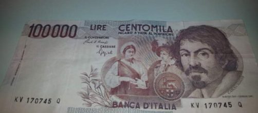 Il Caravaggio, la vecchia banconota da 100.000 Lire